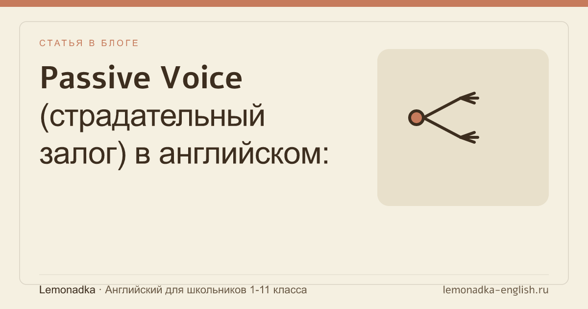 Passive Voice (страдательный залог) в английском: правила и примеры для школьников